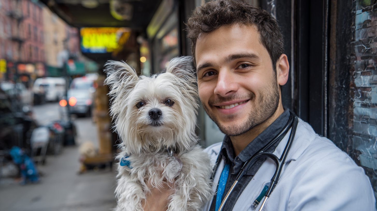 Veterinarian consultation for a pet in Manhattan.